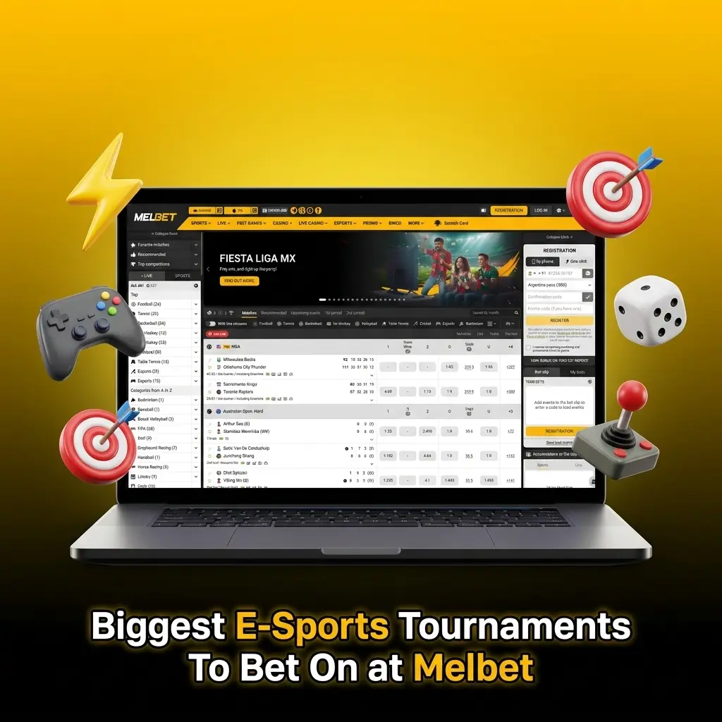 Table of biggest esports tournaments to bet on at Melbet across CS2, Dota 2, LoL, VALORANT, MLBB, PUBG Mobile and R6