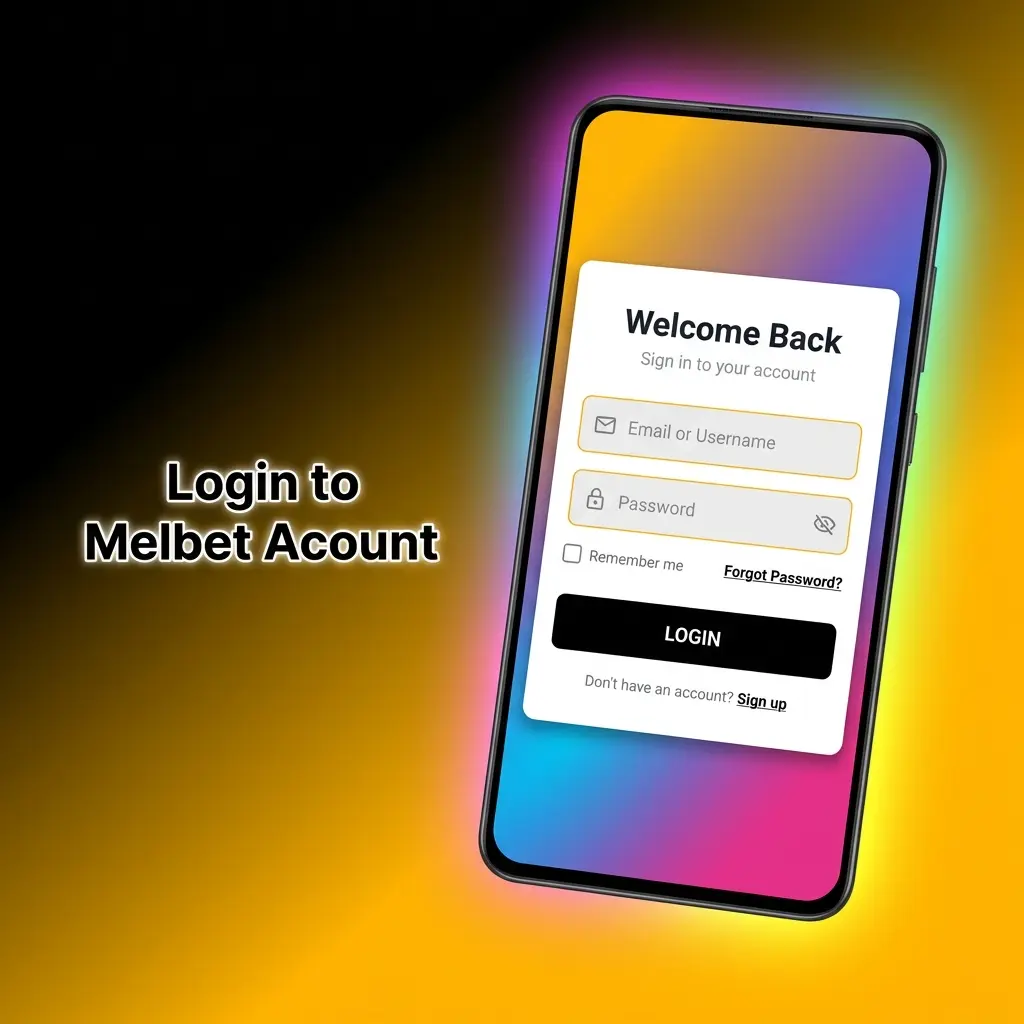 Melbet account login screen showing phone or email sign-in, password entry, and OTP security verification prompt