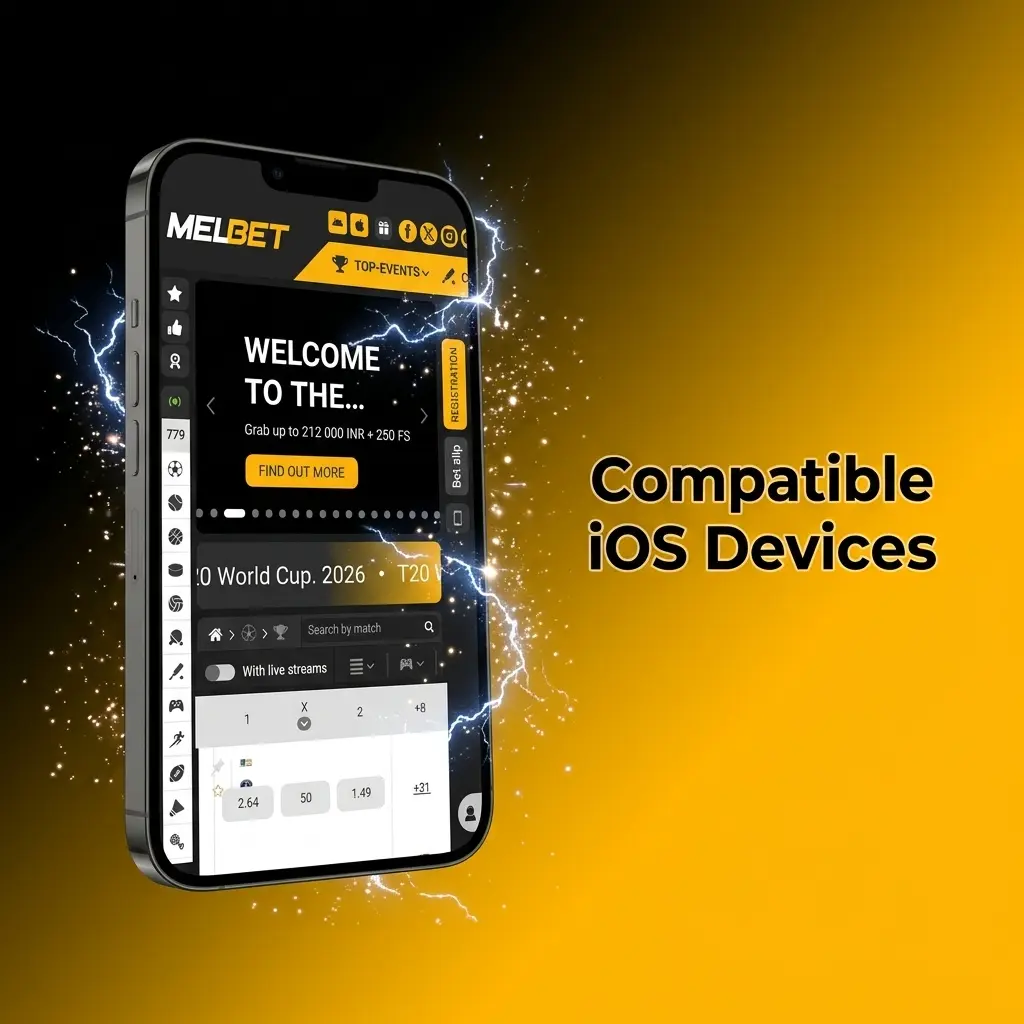 Compatible iOS devices for Melbet app: iPhone X to iPhone 17 series, optimised for fast markets and live streams