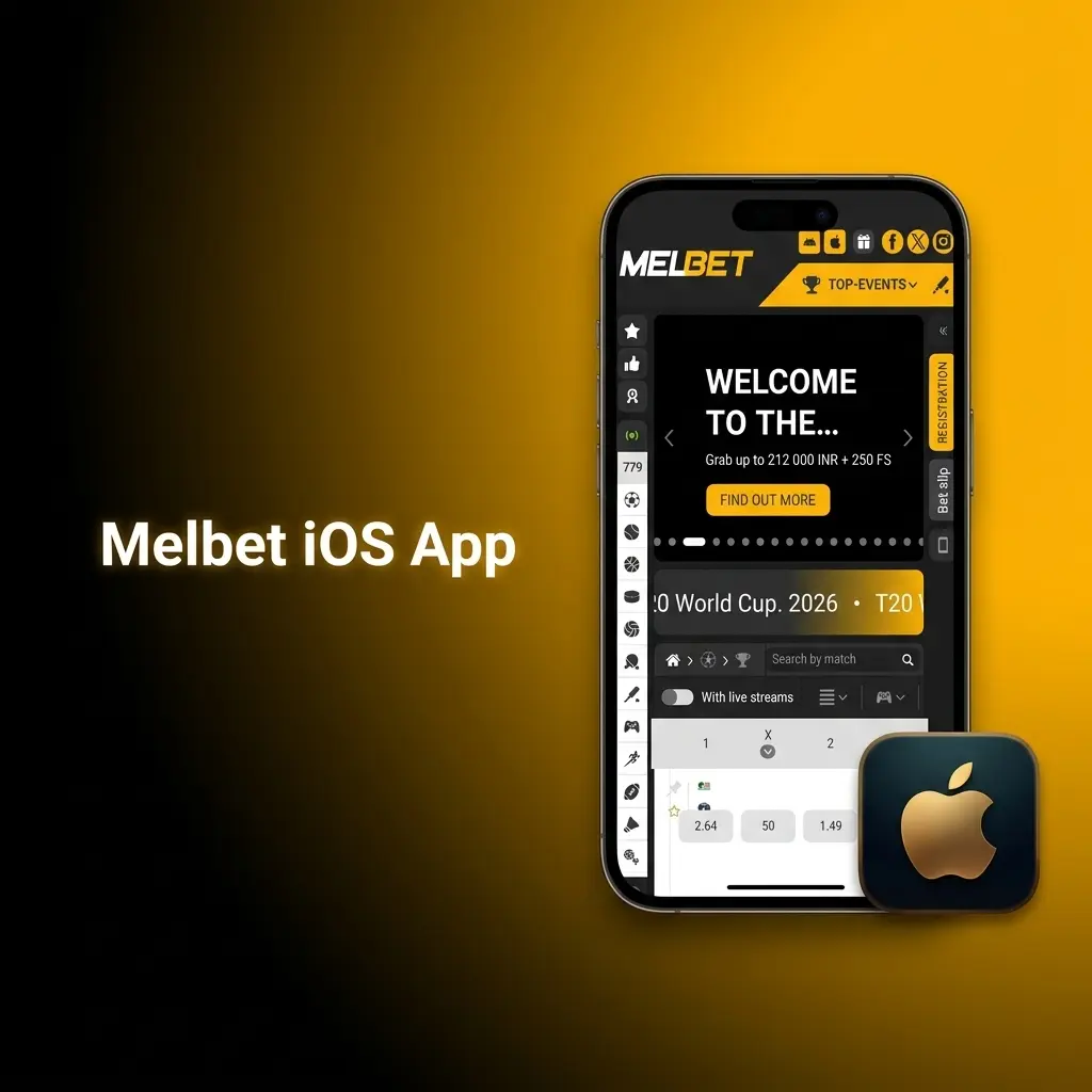 Melbet iOS app on iPhone and iPad, iOS 12+, low storage, sports betting, live betting, slots and live casino