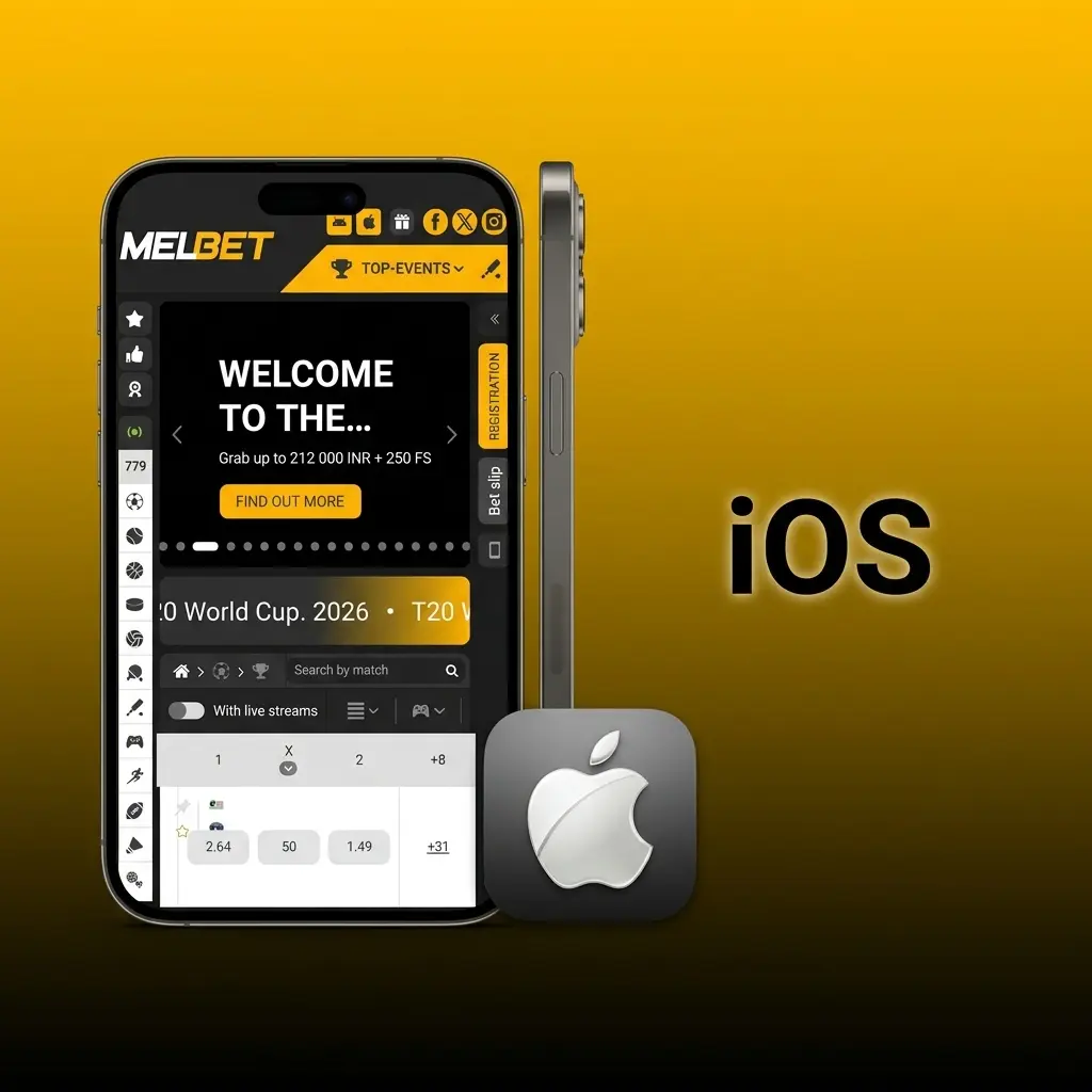 iOS app install steps on iPhone and iPad (iOS 12+): open iOS option, App Store, install, sign in, deposit and play