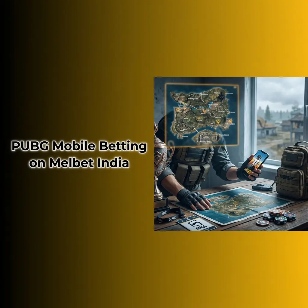PUBG Mobile betting on Melbet India showing match winner and live markets for PMGC, PMSL, PMPL and qualifiers