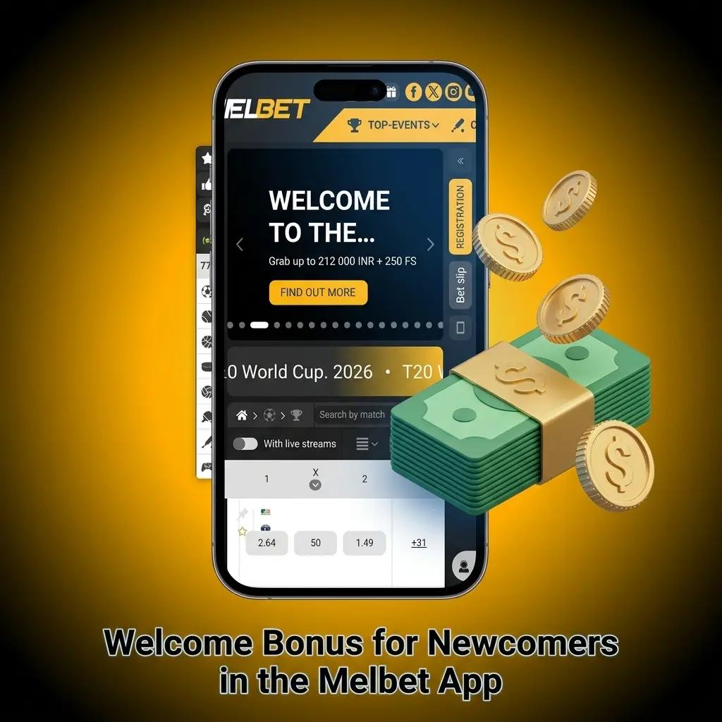 Melbet app welcome bonus options for new users: sports +150% up to 40,000 INR or casino bonus with free spins