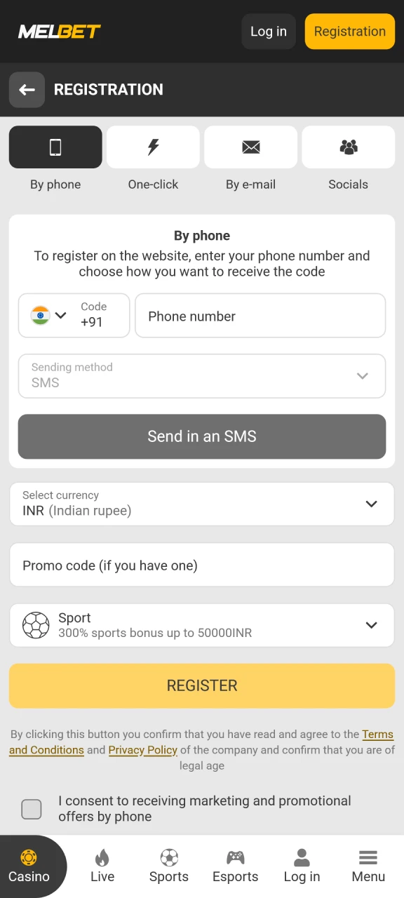 Complete your Melbet App registration to access all features and exclusive offers.