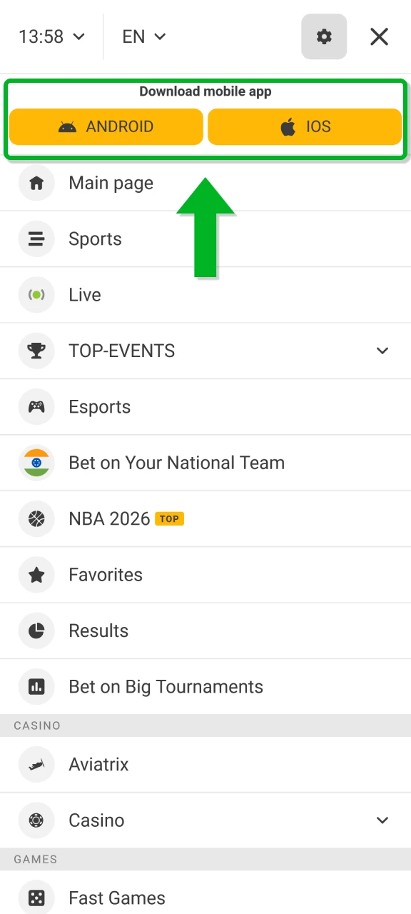 Use the button on this page to download the Melbet iOS App and start betting.